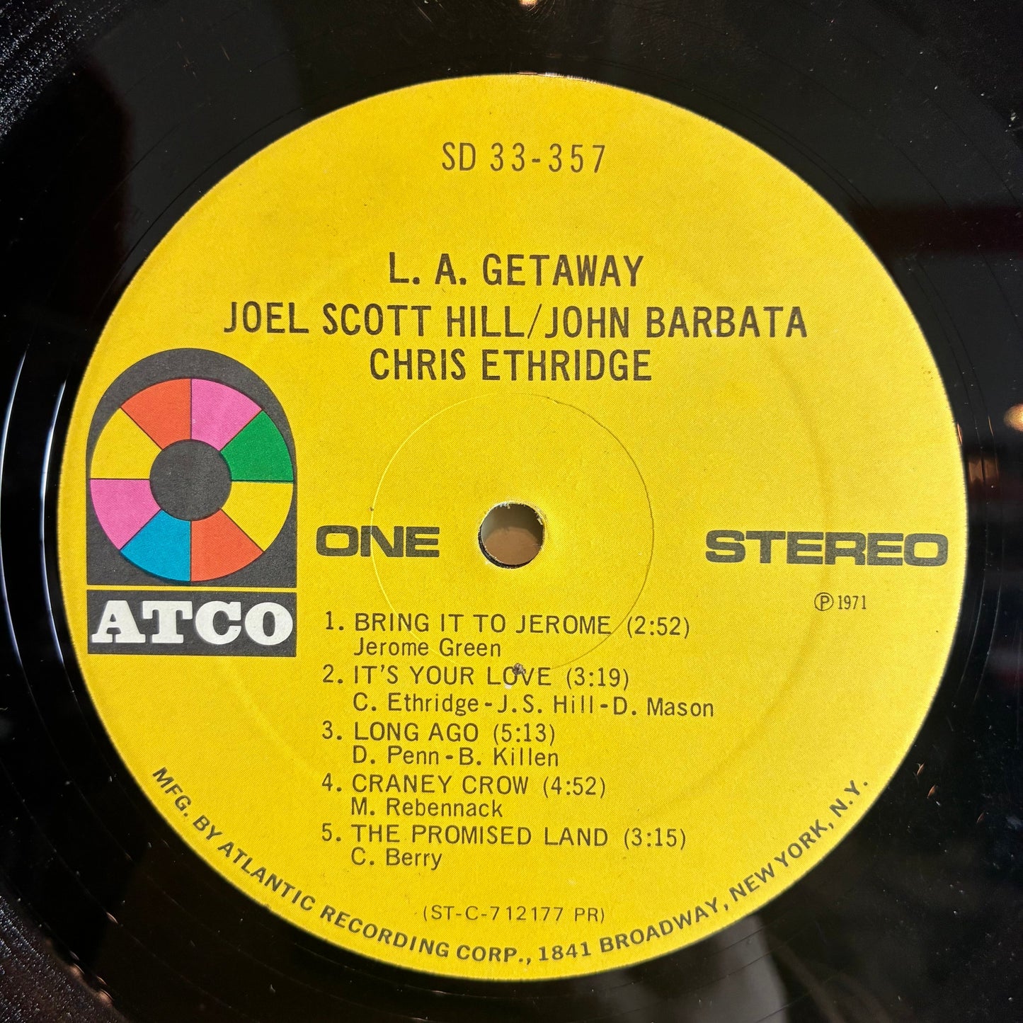 Joel Scott Hill - L. A. Getaway (VINYL) | Very Good (VG) Very Good (VG)