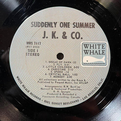 J. K. & Co. - Suddenly One Summer (VINYL) | Very Good (VG) Excellent (EX)