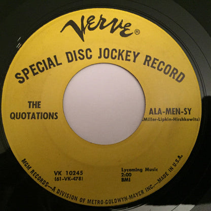 The Quotations - Imagination / Ala-Men-Sy (7" VINYL) | Very Good (VG) Generic