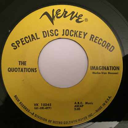 The Quotations - Imagination / Ala-Men-Sy (7" VINYL) | Very Good (VG) Generic