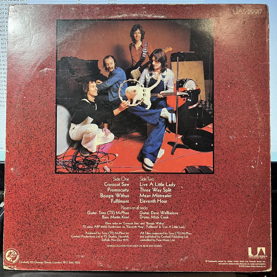 The Groundhogs - Crosscut Saw (VINYL) | Very Good (VG) Very Good Plus Plus (VG++)