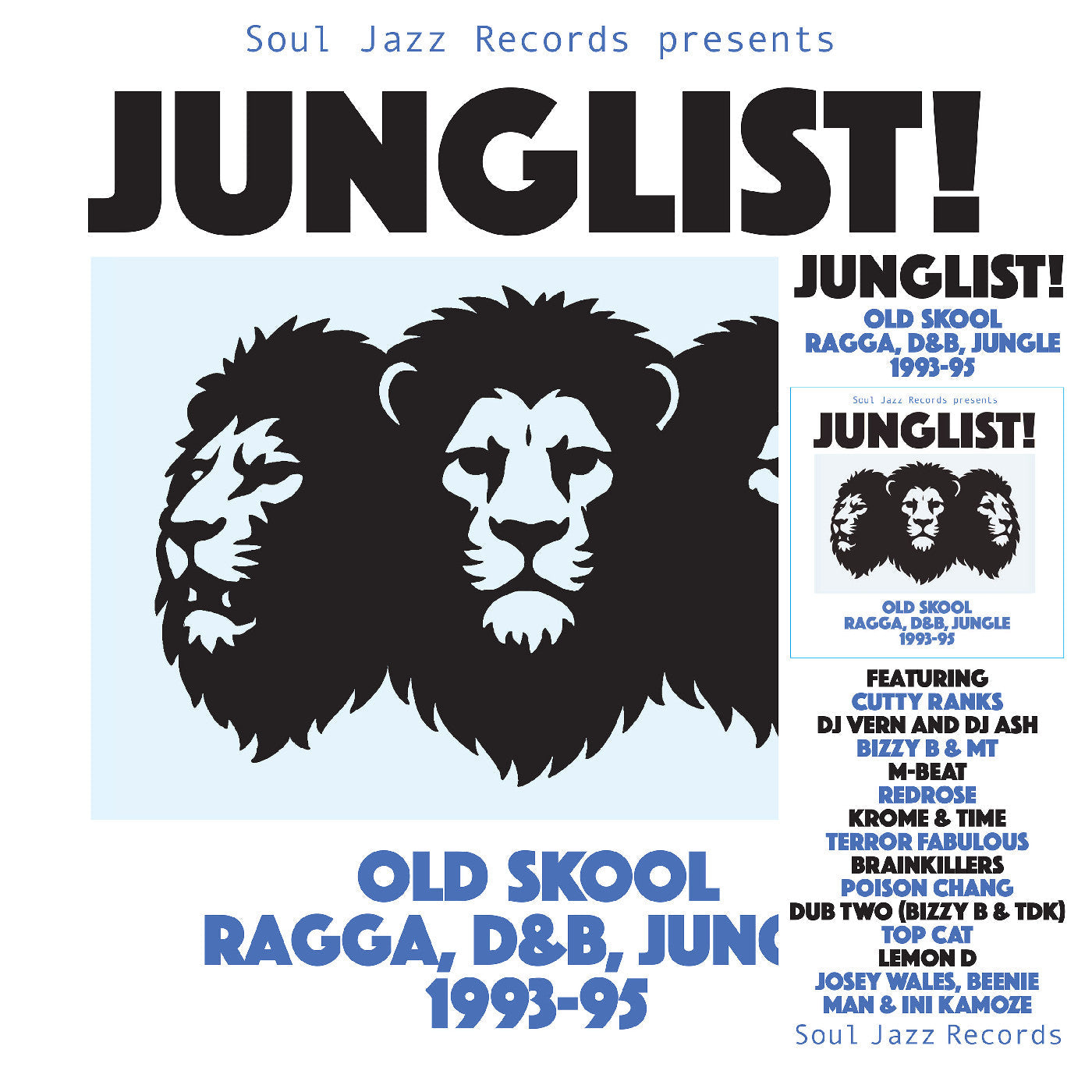Soul Jazz Records Presents - Junglist! Old Skool Ragga, D&B, Jungle 1993–95 (2x VINYL) | Mint (M) Mint (M)