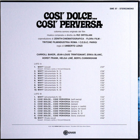 Così Dolce... Così Perversa (Colonna Sonora Originale Del Film)(VINYL) | Mint (M) Mint (M)