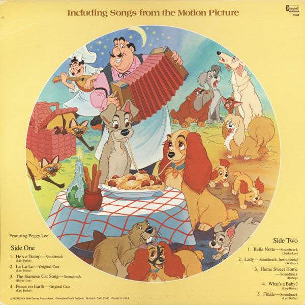 Various - Walt Disney's "Lady And The Tramp" - Including Songs From The Motion Picture (VINYL) | Mint (M) Near Mint (NM)