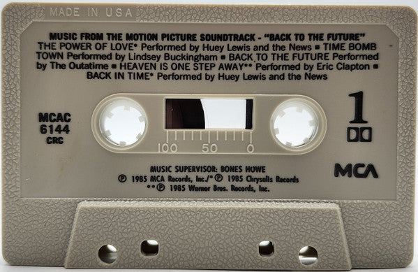 Various - Back To The Future (Music From The Motion Picture Soundtrack) (CASSETTE) | Excellent+ (EX+) Excellent (EX)