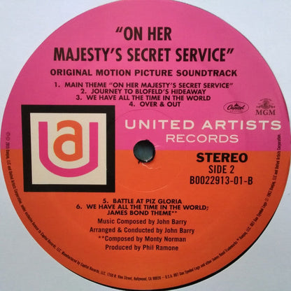 John Barry - On Her Majesty's Secret Service (Original Motion Picture Soundtrack) (VINYL) | Excellent (EX) Near Mint (NM)