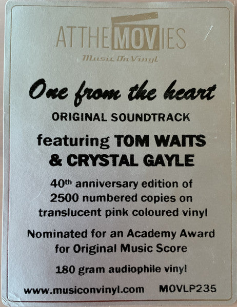Tom Waits - One From The Heart (The Original Motion Picture Soundtrack Of Francis Coppola's Movie) (VINYL) | Near Mint (NM) Near Mint (NM)