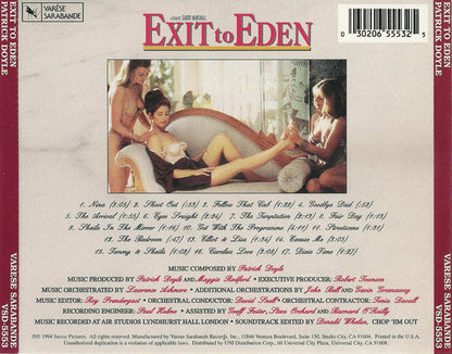 Patrick Doyle - Exit To Eden (Original Motion Picture Soundtrack) (CD) | Near Mint (NM or M-) Near Mint (NM)