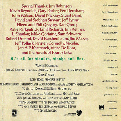 Michael Kamen - Robin Hood: Prince Of Thieves (Original Motion Picture Soundtrack) (CD) | Near Mint (NM) Near Mint (NM)