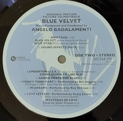 Angelo Badalamenti - Blue Velvet (Original Motion Picture Soundtrack) (VINYL) | Near Mint (NM) Near Mint (NM)