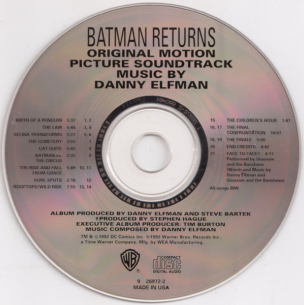 Danny Elfman - Batman Returns (Original Motion Picture Soundtrack) (CD) | Near Mint (NM or M-) Excellent (EX)