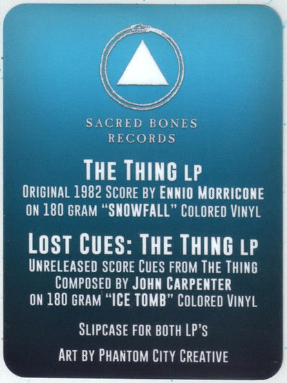 Ennio Morricone - John Carpenter's The Thing / Lost Cues: The Thing (BOX SET) | Near Mint (NM) Near Mint (NM)