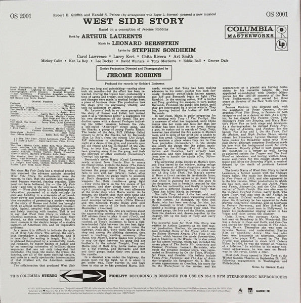 Leonard Bernstein - West Side Story - Original Broadway Cast (2xVINYL) | Near Mint (NM) Near Mint (NM)
