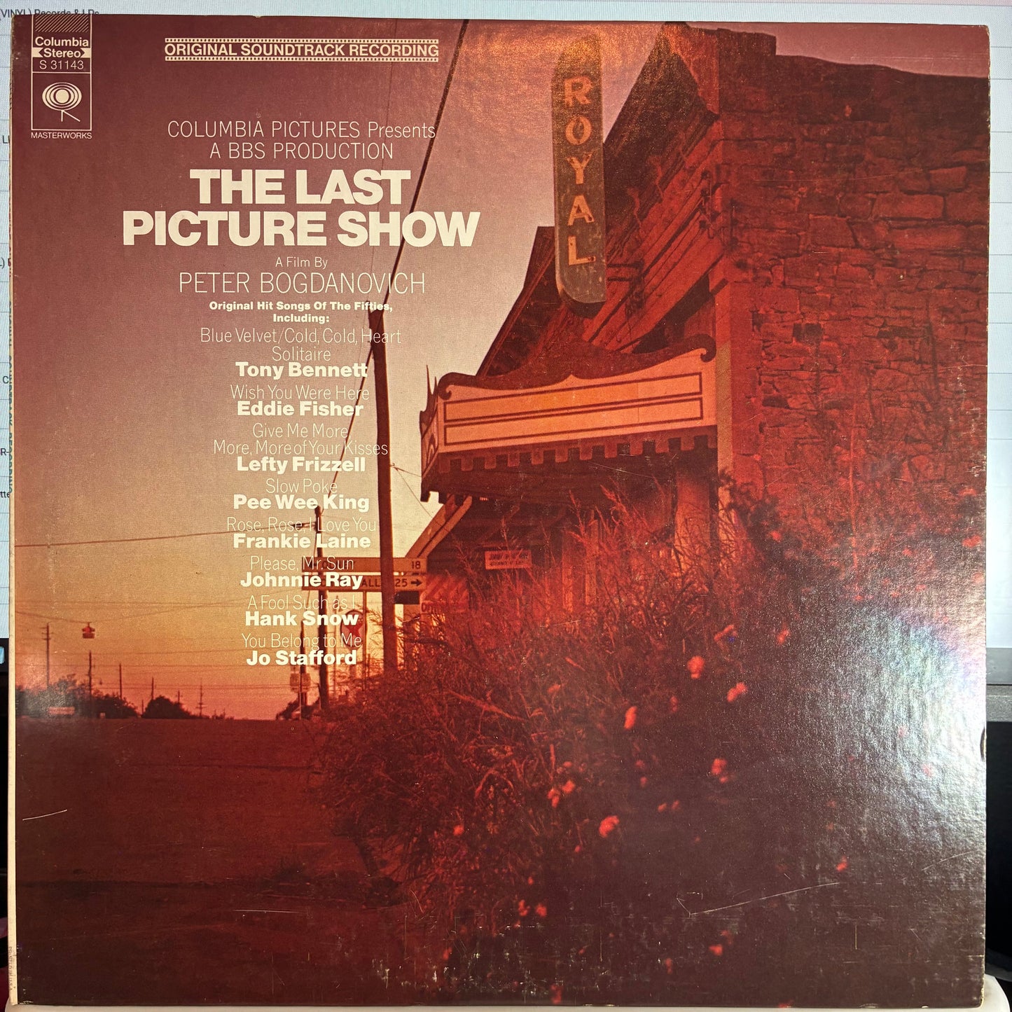 Various - The Last Picture Show (Original Soundtrack Recording) (VINYL) | Very Good Plus (VG+) Excellent (EX)
