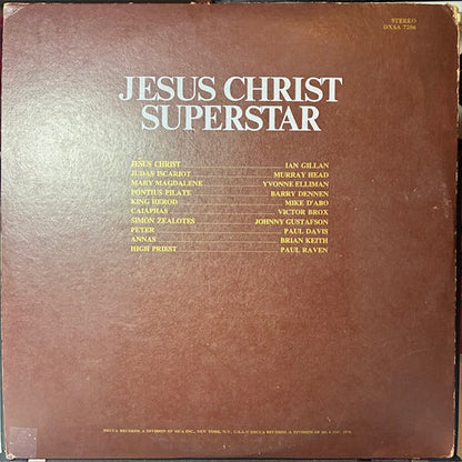 Andrew Lloyd Webber And Tim Rice - Jesus Christ Superstar (2xVINYL) | Very Good Plus (VG+) Very Good Plus (VG+)