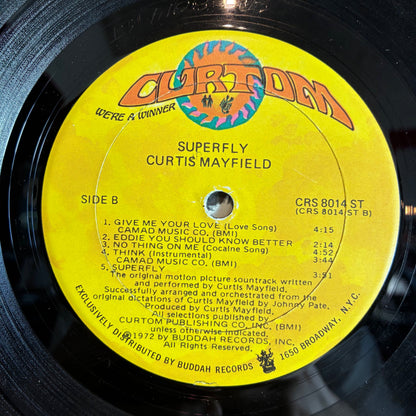 Curtis Mayfield - Super Fly (The Original Motion Picture Soundtrack) (VINYL) | Very Good (VG) Very Good Plus (VG+)