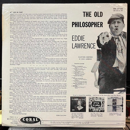 Eddie Lawrence - The Old Philosopher (VINYL) | Mint (M) Near Mint (NM)