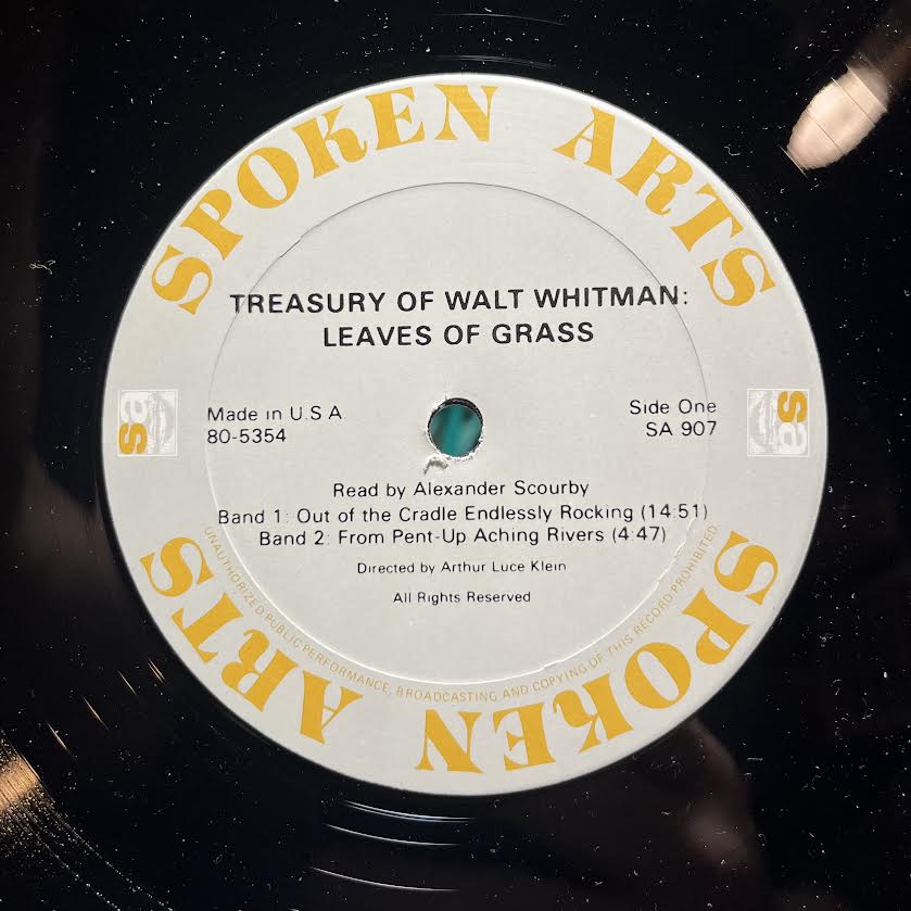 Treasury Of Walt Whitman: Leaves Of Grass (VINYL) | Near Mint (NM) Near Mint (NM)