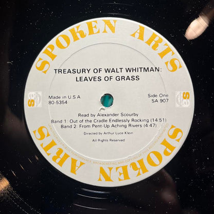 Treasury Of Walt Whitman: Leaves Of Grass (VINYL) | Near Mint (NM) Near Mint (NM)