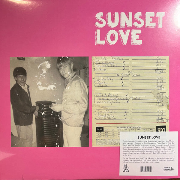 Sunset Love (VINYL)*DISCOUNTED* |