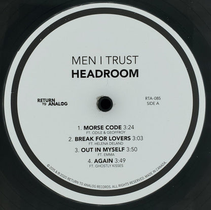 Men I Trust - Headroom (BLACK VINYL) | Mint (M) Mint (M)