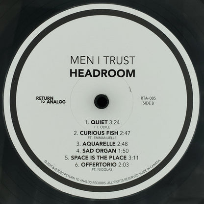Men I Trust - Headroom (BLACK VINYL) | Mint (M) Mint (M)
