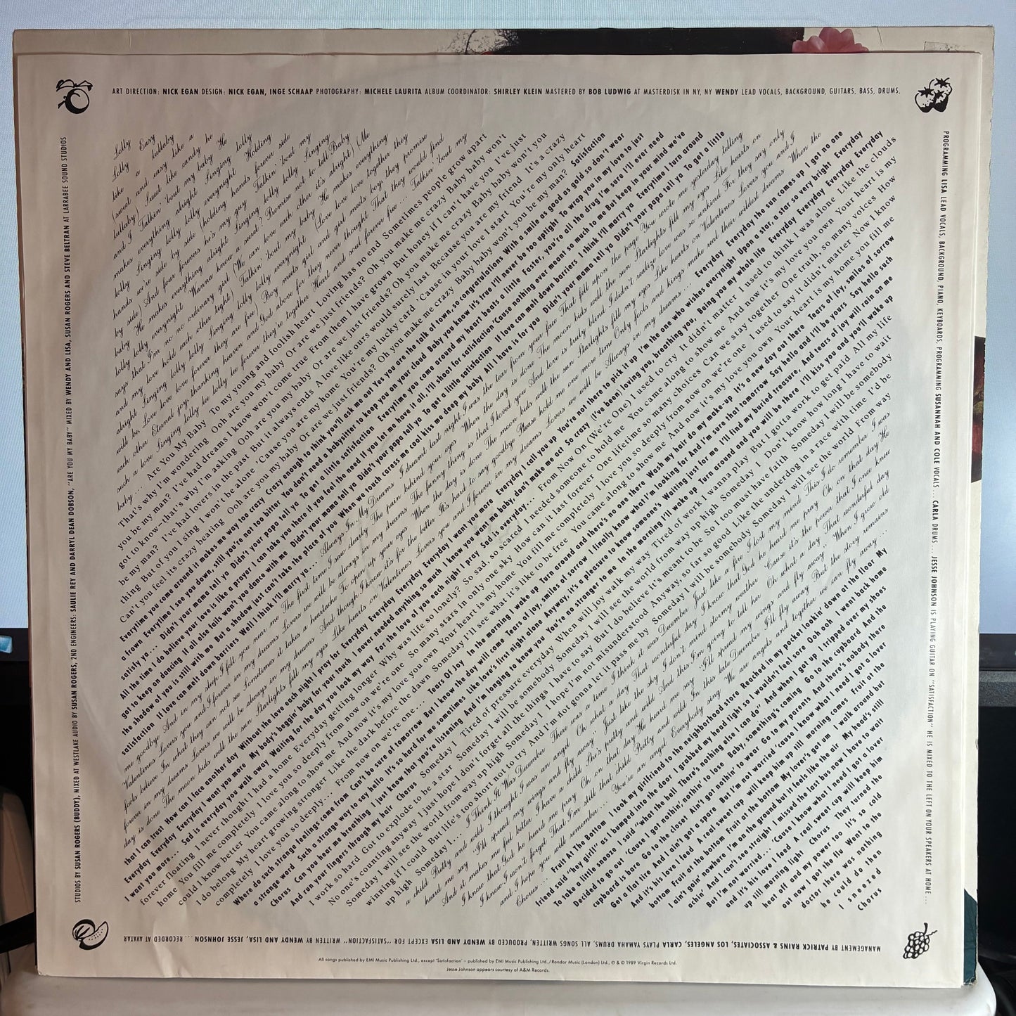 Wendy & Lisa - Fruit At The Bottom (VINYL) | Excellent+ (EX+) Excellent (EX)