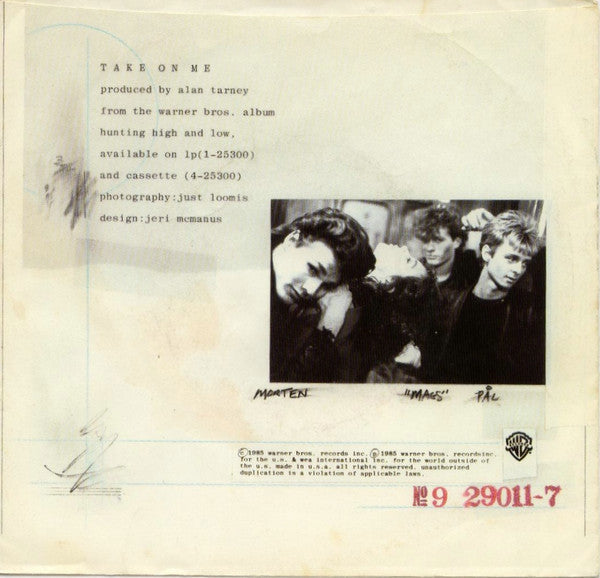 a-ha - Take On Me (7" VINYL) | Excellent (EX) Excellent (EX)