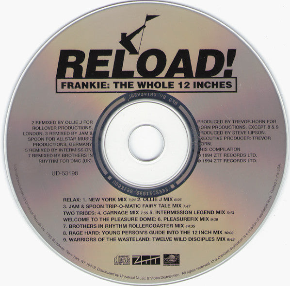 Frankie Goes To Hollywood - Reload! Frankie: The Whole 12 Inches (CD) | Excellent (EX)