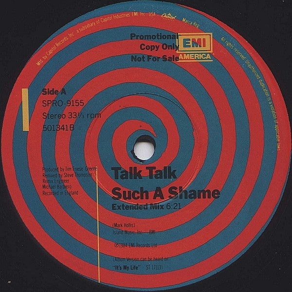 Talk Talk - Such A Shame (12" VINYL) | Near Mint (NM) Excellent (EX)
