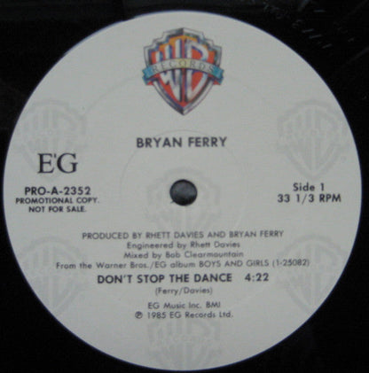 Bryan Ferry - Don't Stop The Dance | Near Mint (NM) Excellent (EX)
