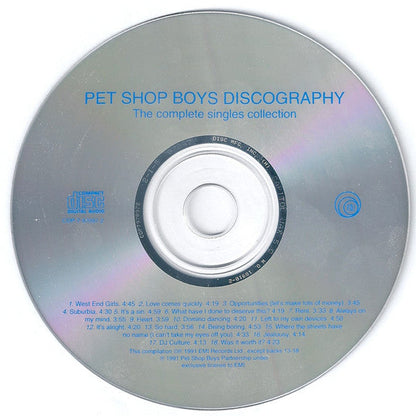 Pet Shop Boys - Discography (The Complete Singles Collection) (CD) | Near Mint (NM) Excellent (EX)