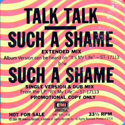 Talk Talk - Such A Shame (12" VINYL) | Near Mint (NM) Excellent (EX)