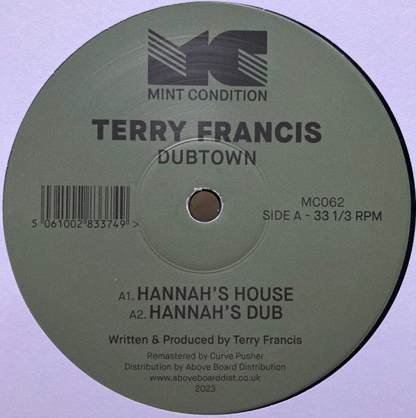 Terry Francis - Dubtown (VINYL 12") | Mint (M) Mint (M)