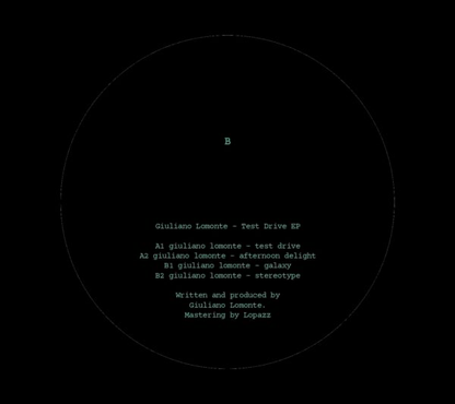 Giuliano Lomonte - (PRESALE 6/8/26) TEST DRIVE EP (VINYL) | Mint (M) Mint (M)