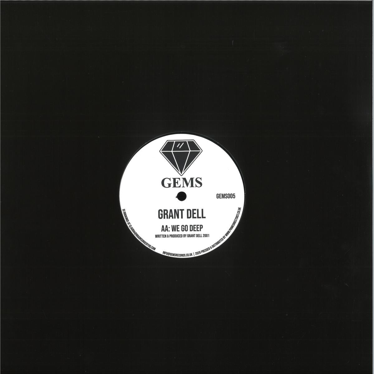 Grant Dell - Come On In / We Go deep (VINYL 12" GEMS GEMS005) | NEW Mint (M) Mint (M)