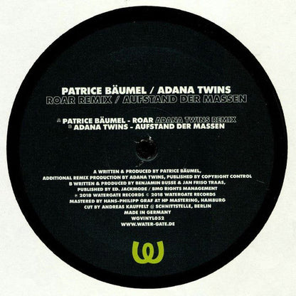 Patrice Bäumel / Adana Twins - Roar Remix / Aufstand Der Massen (VINYL) | Mint (M) Mint (M)
