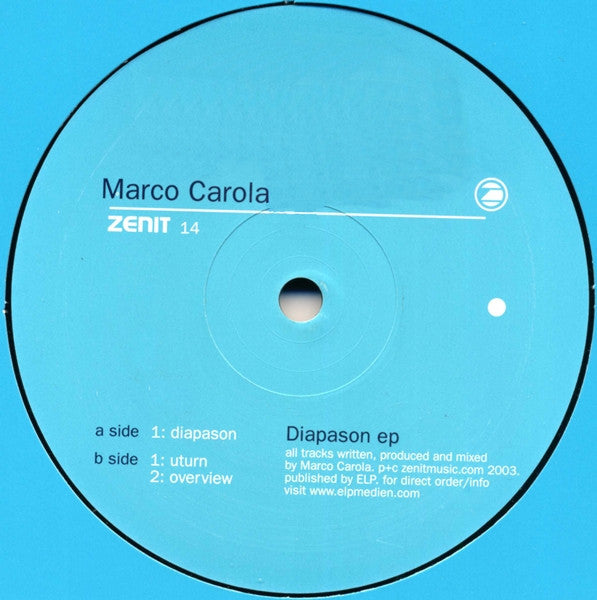 Marco Carola - Diapason EP | Very Good Plus (VG+)