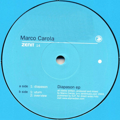Marco Carola - Diapason EP | Very Good Plus (VG+)