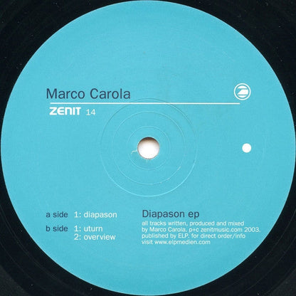 Marco Carola - Diapason EP | Very Good Plus (VG+)