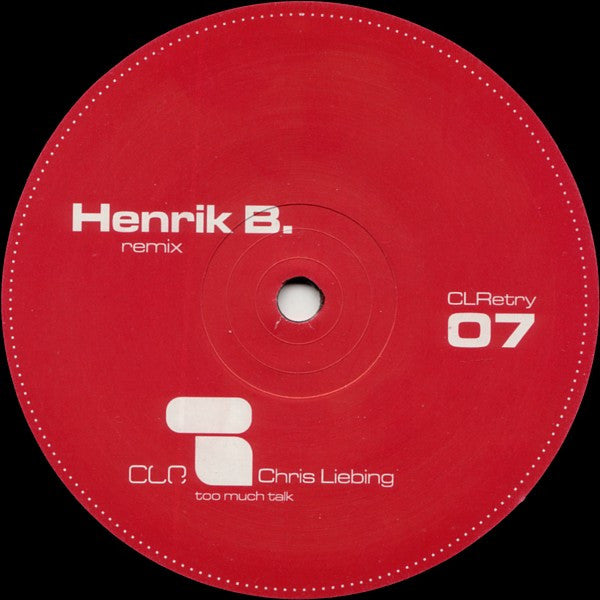 Chris Liebing - Too Much Talk / Weather E.P. (Remixes)(VINYL) | Excellent (EX) Near Mint (NM)