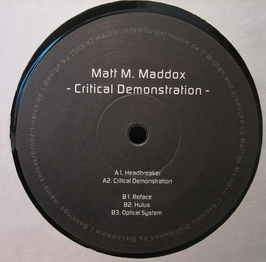 Matt M. Maddox - Critical Demonstration | Excellent (EX) Very Good Plus (VG+)