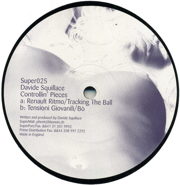 Davide Squillace - Controllin' Pieces (VINYL) | Excellent+ (EX+) Generic