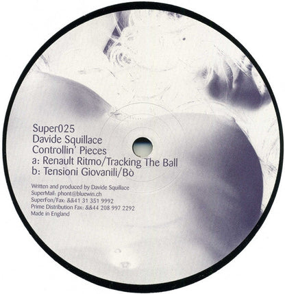 Davide Squillace - Controllin' Pieces (VINYL) | Excellent+ (EX+) Generic