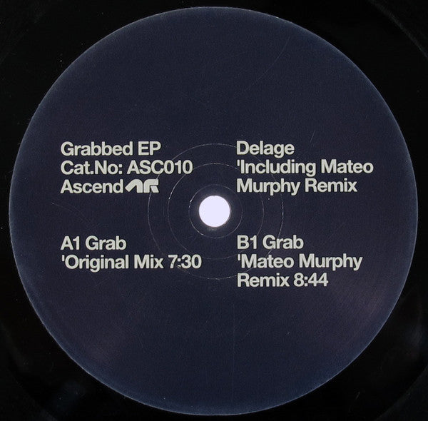 Delage - Grabbed EP (VINYL) | Excellent+ (EX+) Near Mint- (NM-)