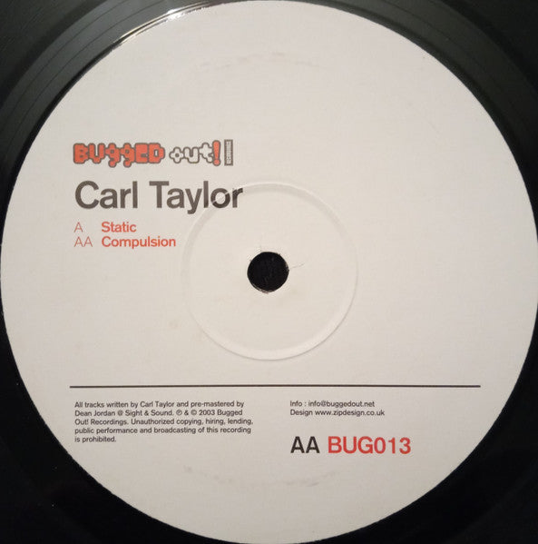 Carl Taylor - Static / Compulsion | Excellent+ (EX+) Very Good Plus (VG+)