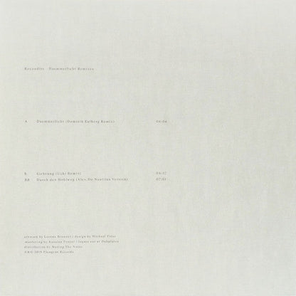 Recondite - Daemmerlicht Remixes EP (12" VINYL) | Excellent (EX) Near Mint (NM)
