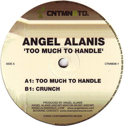 Angel Alanis - Too Much To Handle (VINYL) | Near Mint (NM) Excellent (EX)