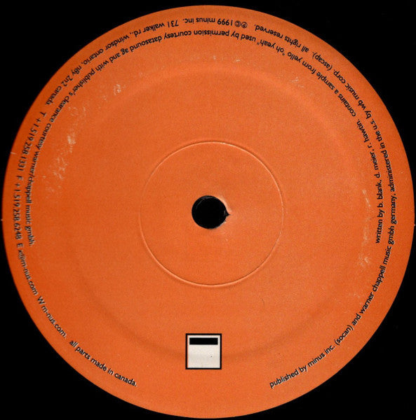 Richie Hawtin - Minus Orange (VINYL) | Near Mint (NM or M-) Excellent (EX)
