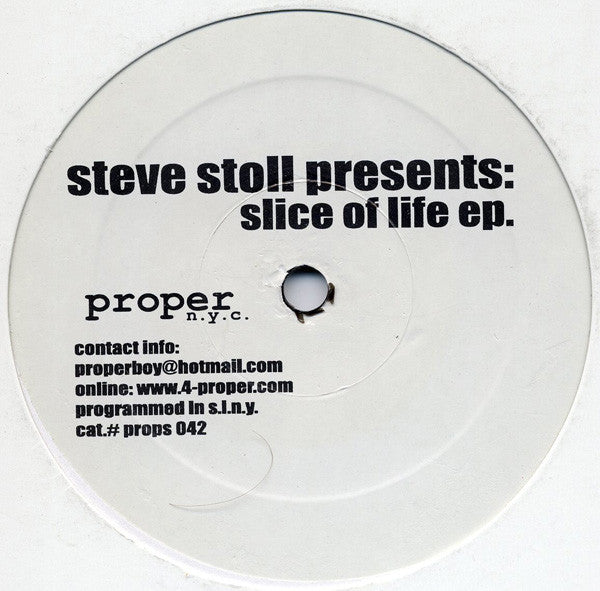 Steve Stoll - Slice Of Life EP (VINYL) | Near Mint (NM or M-) Generic